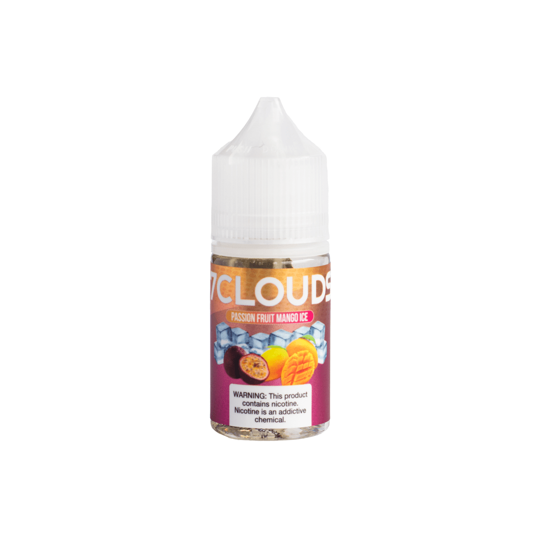 7Clouds E-liquid 30ml Passion Fruit Mango Ice, frasco freebase de maracuyá con mango fresco