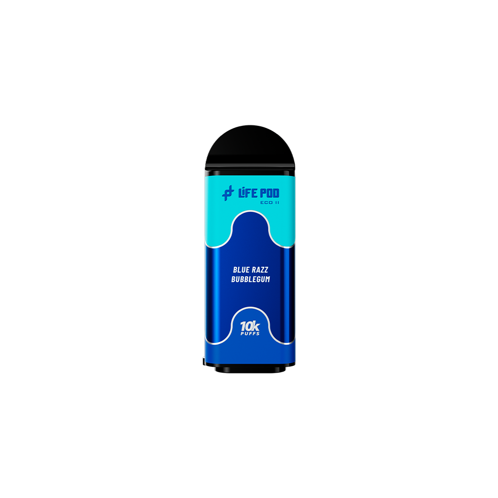 Combo: Life Pod ECO III Batería + Recarga ECO II 10K | Blue Razz Bubblegum (Arándano Azul y Frambuesa Dulce) + Batería Negro