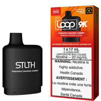 Combo: STLTH LOOP 9K Batería + Recarga | Pineapple Orange Cherry (Piña, Naranja y Cereza) + Batería V3 Negra