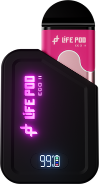 Combo Life Pod ECO II Pod 10K | Cherry Bubblegum (Cereza Dulce) + Batería Negro