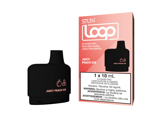 Combo: STLTH LOOP 5K Batería + Recarga | Juicy Peach Ice (Durazno Fresco) + Batería V3 Negra