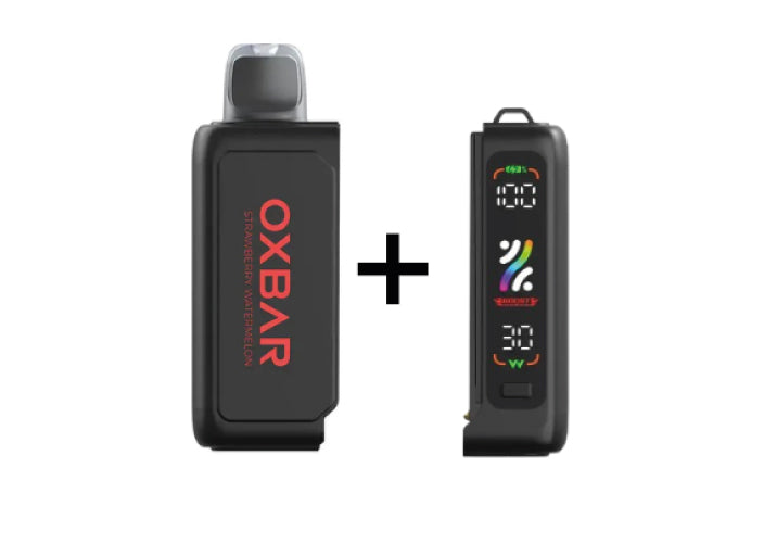Combo Oxbar Svopp | Strawberry Watermelon (Fresa con Sandía) + Batería Negro
