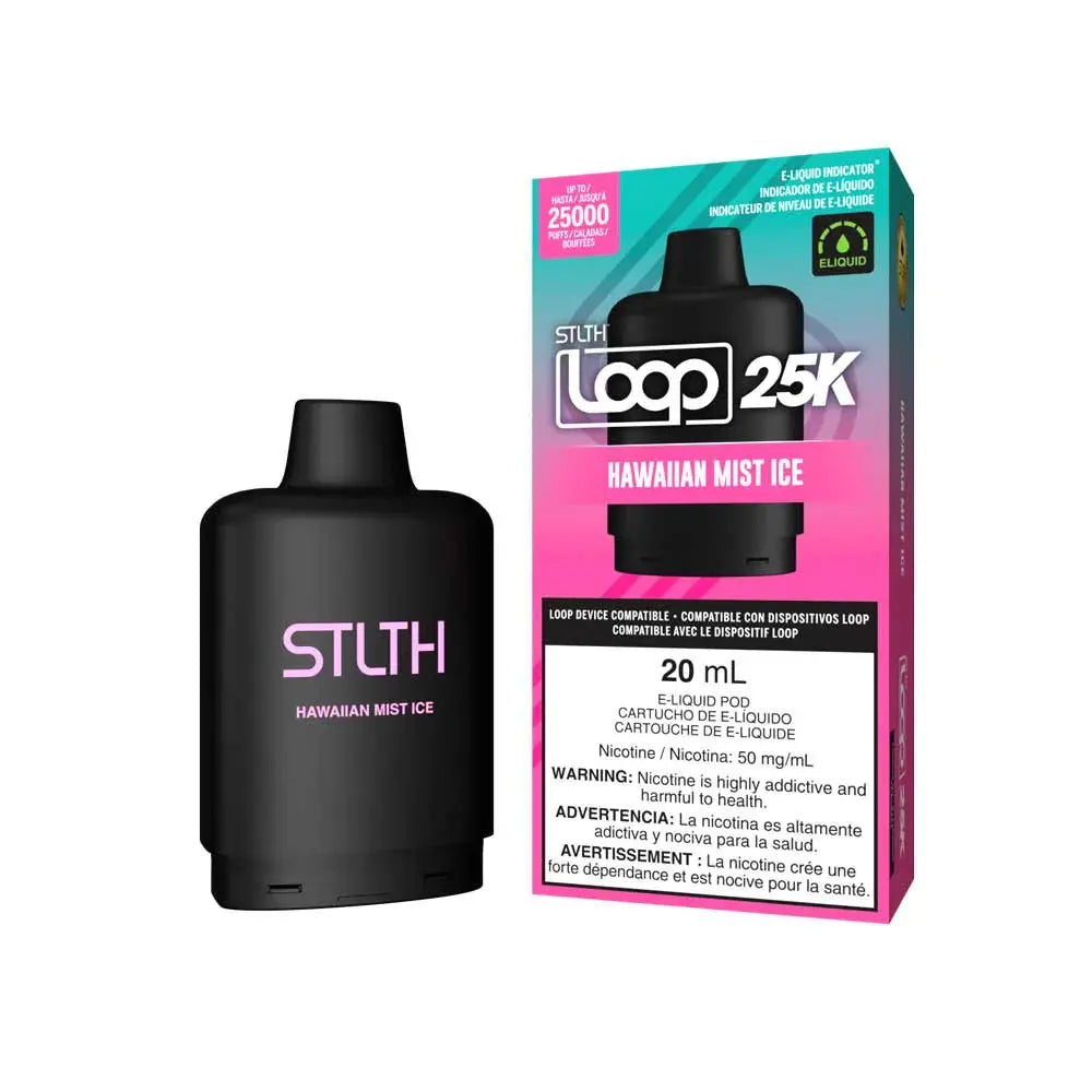 Combo: STLTH LOOP 25K Batería + Recarga | Hawaiian Mist Ice (Mango, Piña, Kiwi y Naranja Fresca) + Batería V2 Gris