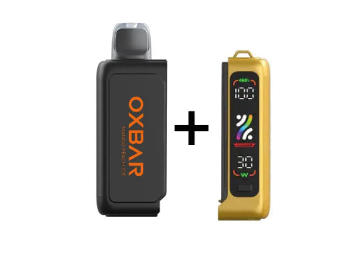 Combo Oxbar Svopp | Mango Peach Ice (Mango con Durazno Fresco) + Batería Dorada