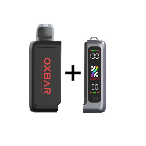 Combo Oxbar Svopp | Strawberry Watermelon (Fresa con Sandía) + Batería Gris Metálico