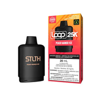 Combo: STLTH LOOP 25K Batería + Recarga | Peach Mango Ice (Durazno y Mango Fresco) + Batería V3 Negra