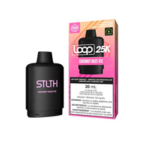 Combo: STLTH LOOP 25K Batería + Recarga | Coconut Razz Ice (Coco y Frambuesa Fresca) + Batería V3 Negra
