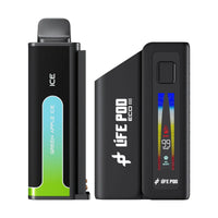 Combo: Life Pod ECO III 20K Batería + Recarga | Green Apple Ice (Manzana Verde Fresca) + Batería Negro