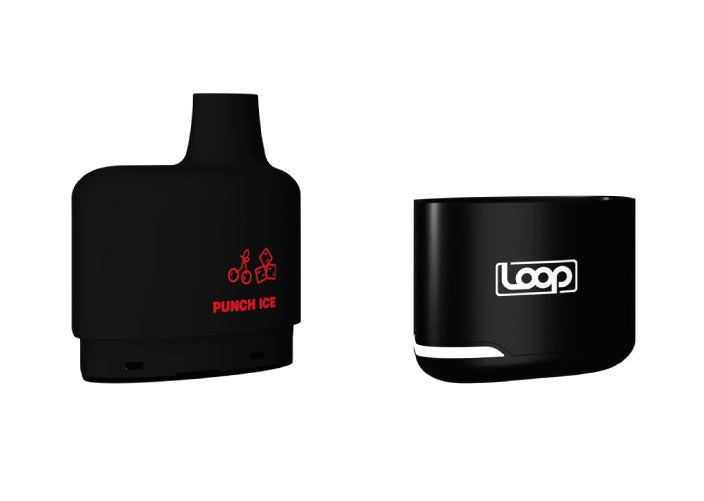 Combo: STLTH LOOP 5K Batería + Recarga | Punch Ice (Cereza Fresca) + Batería V1 Negra — combo vape recargable de 5.000 caladas, cigarro electrónico en Perú
