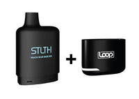 Combo: STLTH LOOP 9K Batería + Recarga | Peach Blue Razz (Durazno y Frambuesa Azul) + Batería V1 Negra