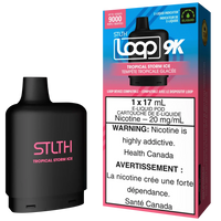 Combo: STLTH LOOP 9K Batería + Recarga | Tropical Storm Ice (Mezcla Tropical Fresca) + Batería V3 Negra