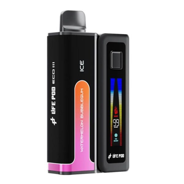 Life Pod ECO III (ECO 3) Kit 20K | Watermelon Bubblegum (Sandía Dulce) — kit vape recargable con batería y pod de 20.000 caladas, cigarro electrónico en Perú